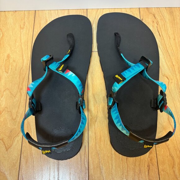 Luna Sandals Mono Winged Edition Mountain Crystal Blue Thong Men’s Size 13 NWOB main image 4
